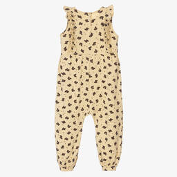 Molo-Желтый хлопковый комбинезон с белками | Childrensalon Outlet