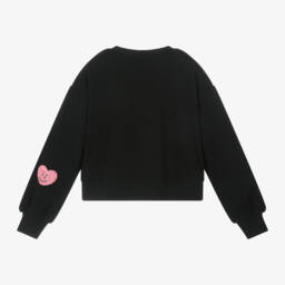 Molo-Свитер с блестящим сердцем для девочек в угольном цвете | Childrensalon Outlet