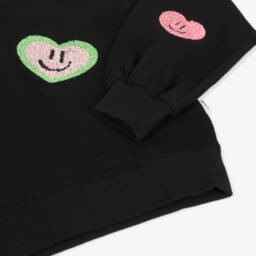 Molo-Свитер с блестящим сердцем для девочек в угольном цвете | Childrensalon Outlet