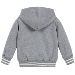 Monnalisa-Baby Boys Grey Zip-Up Top | Childrensalon Outlet