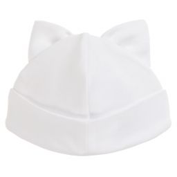 Monnalisa Bebé-قبعة ديزني قطن لون أبيض للمولودات | Childrensalon Outlet