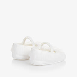 موناليزا-حذاء ساتان وتول لون عاجي لمرحلة قبل المشي | Childrensalon Outlet