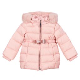 Baby girl pink puffer jacket clearance