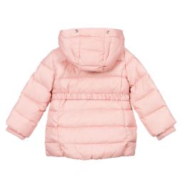Monnalisa-Розовый пуховик для девочек | Childrensalon Outlet