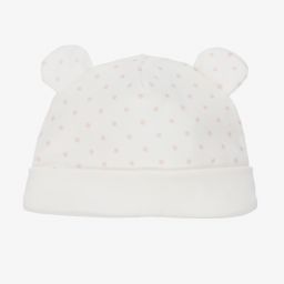 Monnalisa-قبعة قطن لون عاجي للمولودات | Childrensalon Outlet
