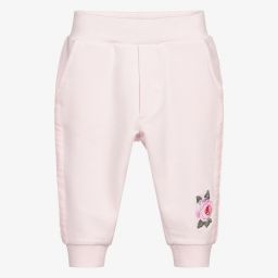 Monnalisa-Розовые хлопковые джоггеры для малышей | Childrensalon Outlet