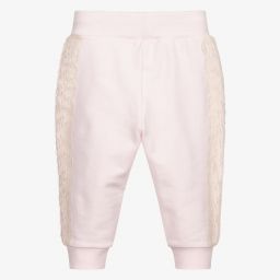 Monnalisa-Розовые хлопковые джоггеры для малышей | Childrensalon Outlet