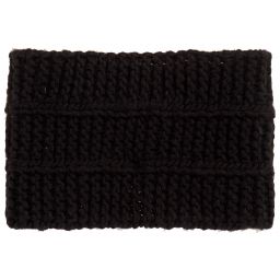Monnalisa-Black Badge Knitted Headband | Childrensalon Outlet