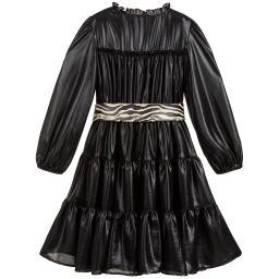 Monnalisa-Black Dress & Belt   | Childrensalon Outlet