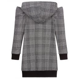 Monnalisa-Black & White Hooded Dress | Childrensalon Outlet
