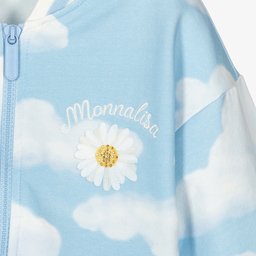 Monnalisa-Blue Clouds Tweety Zip-Up Top | Childrensalon Outlet