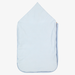 Monnalisa-Blue Cotton Baby Nest (72cm) | Childrensalon Outlet