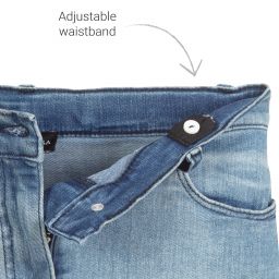 Monnalisa-Синяя джинсовая юбка с бабочкой | Childrensalon Outlet