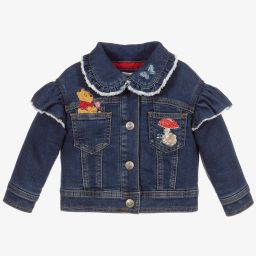 Monnalisa-Blue Denim Disney Jacket  | Childrensalon Outlet