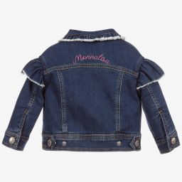 Monnalisa-Blue Denim Disney Jacket  | Childrensalon Outlet