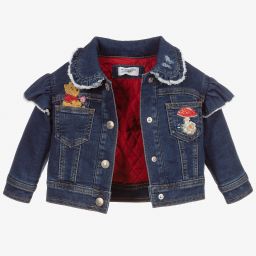 Monnalisa-Blue Denim Disney Jacket  | Childrensalon Outlet