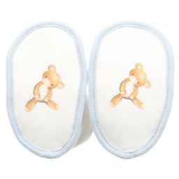 Monnalisa-Blue & Ivory Baby Booties | Childrensalon Outlet