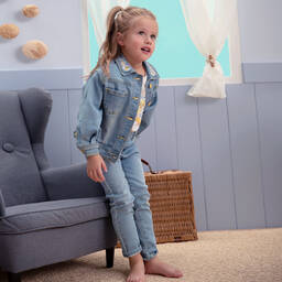 Monnalisa-Blue Tweety & Daisy Jeans | Childrensalon Outlet