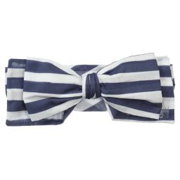 Monnalisa-Blue & White Striped Headband | Childrensalon Outlet