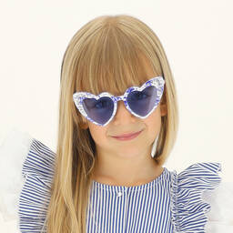 موناليزا-نظارات شمسية بعدسات واقية مزينة بأحجار لامعة | Childrensalon Outlet