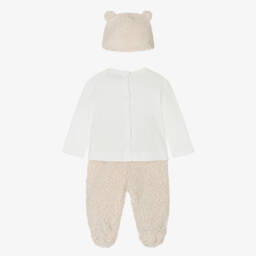 Monnalisa-Boys Beige Teddy Fleece Set | Childrensalon Outlet