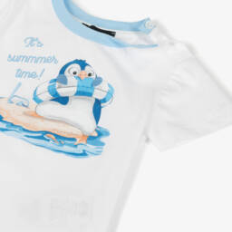 Monnalisa-Boys Cotton Tee with Penguin Design | Childrensalon Outlet