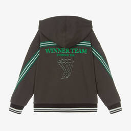 Monnalisa-Серый хлопковый топ Looney Tunes на молнии | Childrensalon Outlet