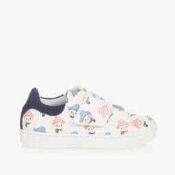 Monnalisa-Boys Ivory Bear Print Trainers | Childrensalon Outlet