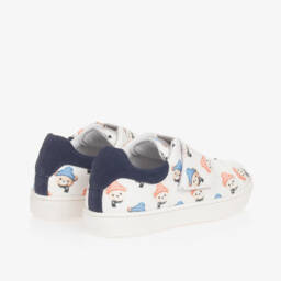 Monnalisa-Boys Ivory Bear Print Trainers | Childrensalon Outlet