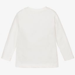 Monnalisa-Boys Ivory Cotton Top | Childrensalon Outlet