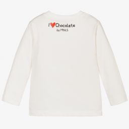 Monnalisa-توب أطفال ولادي قطن لون عاجي | Childrensalon Outlet