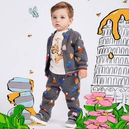 Monnalisa-توب أطفال ولادي قطن لون عاجي | Childrensalon Outlet