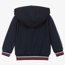 Monnalisa-Boys Navy Blue Zip-Up Top  | Childrensalon Outlet