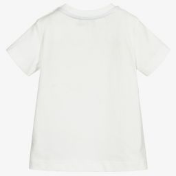 Monnalisa-Boys White Cotton T-Shirt | Childrensalon Outlet