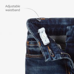 Monnalisa-Dark Blue Denim Bear Jeans | Childrensalon Outlet