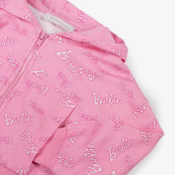 Monnalisa-Girls Barbie Pink Jersey Hoodie | Childrensalon Outlet