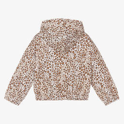 Monnalisa-Girls Beige Leopard Zip-Up Top | Childrensalon Outlet