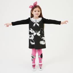 Monnalisa-Girls Black Disney Dress | Childrensalon Outlet