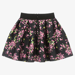 Monnalisa-Черная юбка с цветами для девочек | Childrensalon Outlet