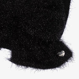 موناليزا-سنود محبوك مزين بفيونكة لون أسود للبنات | Childrensalon Outlet