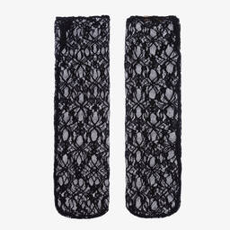 Monnalisa-جوارب للركبة دانتيل لون أسود للبنات | Childrensalon Outlet