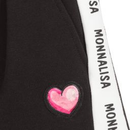 Monnalisa-شورت قطن لون أسود و أبيض للبنات | Childrensalon Outlet