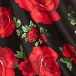 Monnalisa Chic-Girls Black & Red Jersey Dress | Childrensalon Outlet