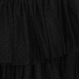 Monnalisa Шик-Черная юбка из тюля в горошек | Childrensalon Outlet