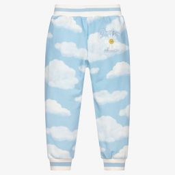 Monnalisa-Girls Blue Clouds Joggers | Childrensalon Outlet