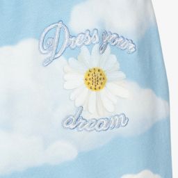 Monnalisa-Girls Blue Clouds Joggers | Childrensalon Outlet