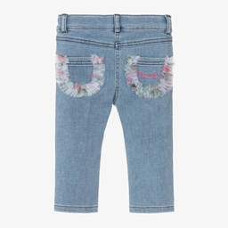 Monnalisa-Голубые джинсы для девочек | Childrensalon Outlet