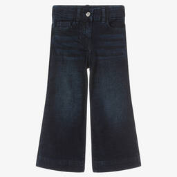 Monnalisa Chic- Girls Blue Denim Wide Leg Jeans | Childrensalon Outlet
