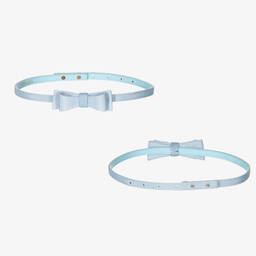 Monnalisa-Голубое платье из тюля с вишнями | Childrensalon Outlet