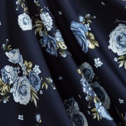 Monnalisa-Голубое платье с цветочным рисунком для девочек | Childrensalon Outlet